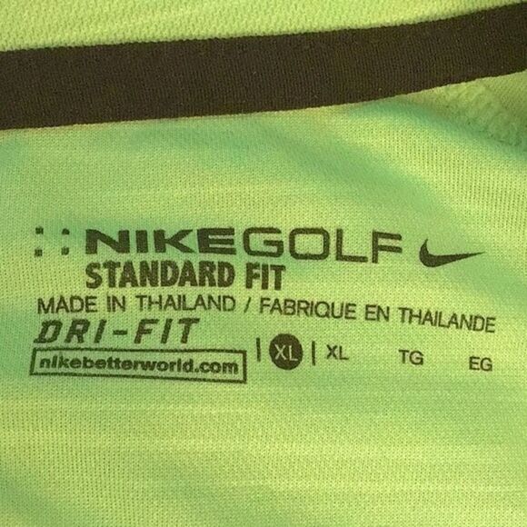 Nike Golf Lime Green Standard Fit Dri Fit Polo Shirt - Picture 8 of 10